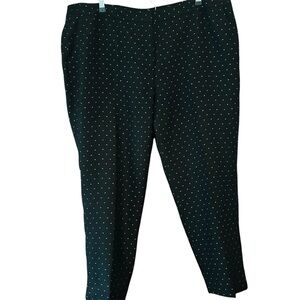 Talbots Pants Black with Gold Sparkle Dot Ankle Length Dressy size 18 W Petite
